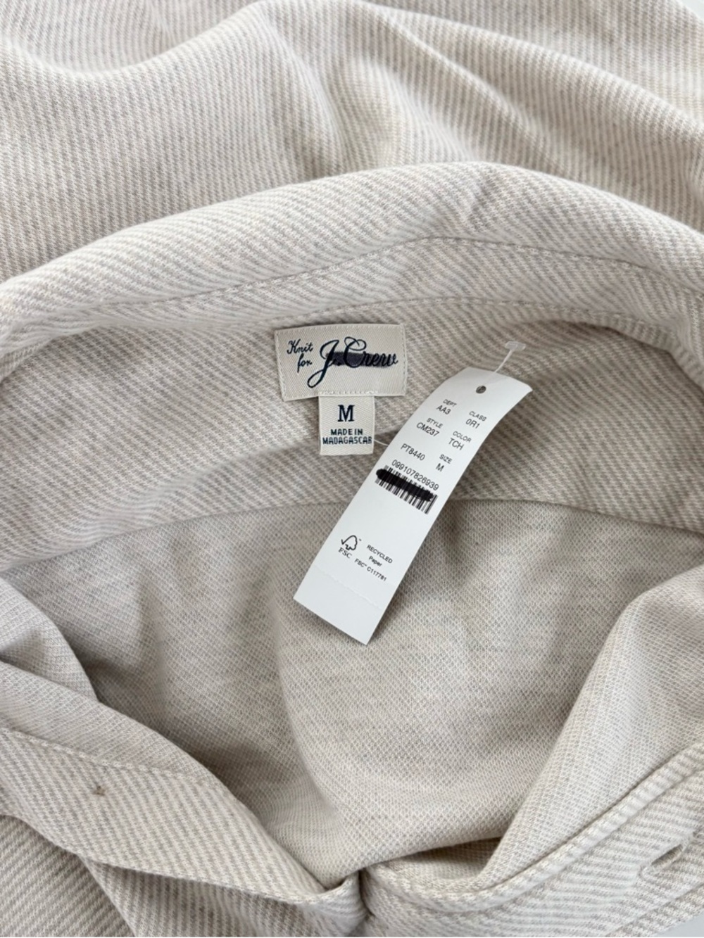 NWT J. Crew Lightweight Seaboard Soft-knit Shirt Twill Canvas Heather - Picture 4 of 5